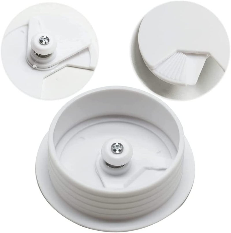 TuTuYa 6PCS Desk Grommet, Cable Grommet 3-1/6inch (80mm) White Desk Hole Covers with Hole Saw, Ideal Solution for Office and Home Table Cable (White, 3-1/6inch) - Image 3